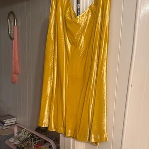 BNWT Anthropologie Maeve Mustard Velvet Skirt